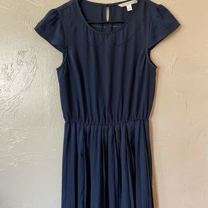 Lauren Conrad Navy Eyelet Dress (Small)